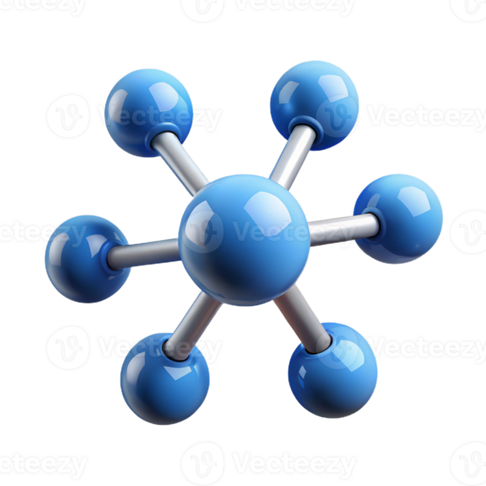 serene abstract Nanotechnology molecule icon 4K png