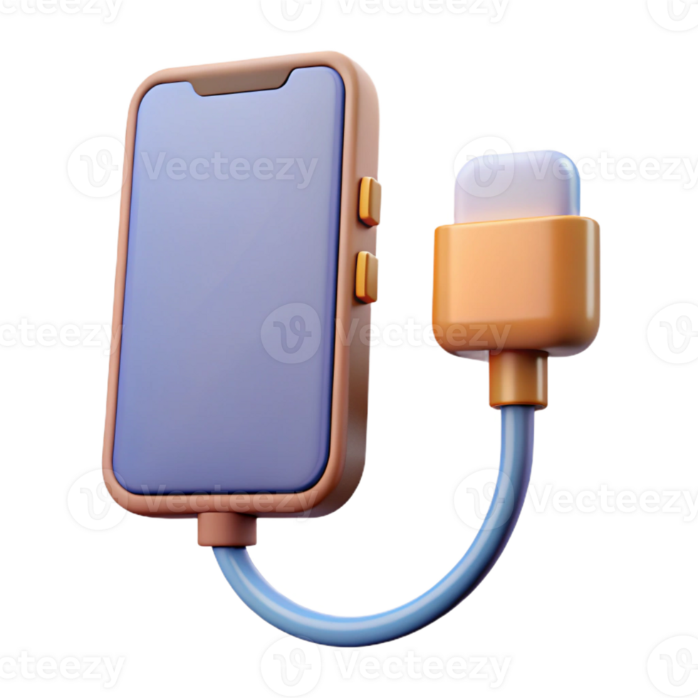extraordinary contemporary Smartphone charging cable and adapter authentic png