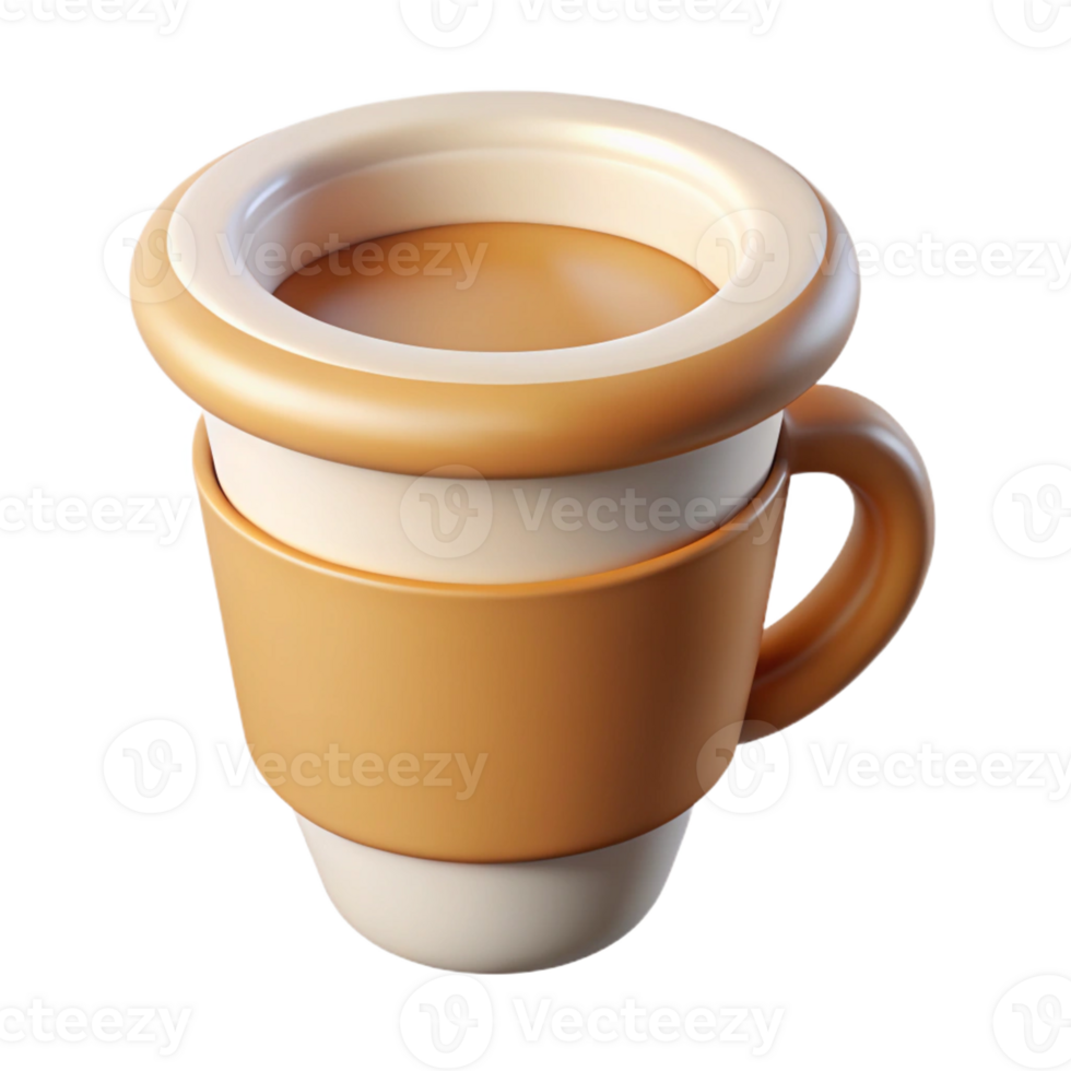 stunning modern A coffee cup, abstract and minimalist, single line drawing high resolution png