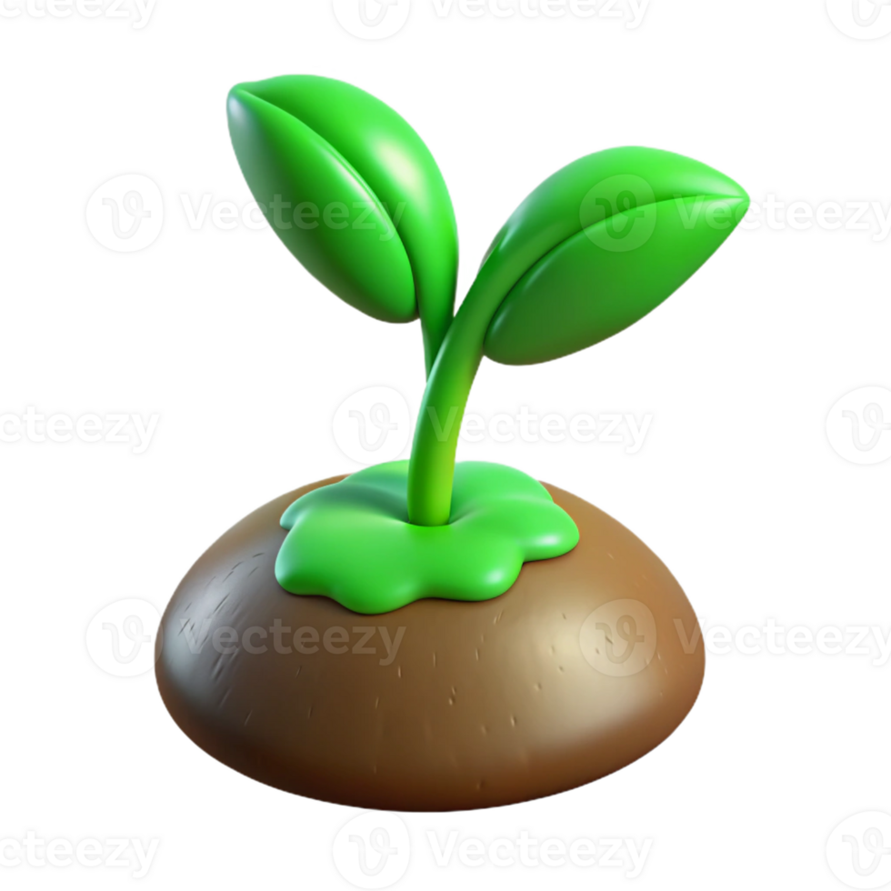extraordinary creative A green sprout emerging from a seed exclusive png