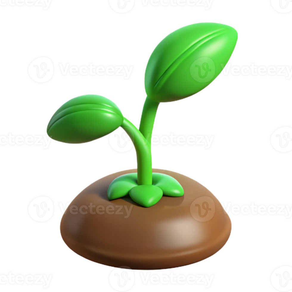 elegant abstract A green sprout emerging from a seed exclusive png