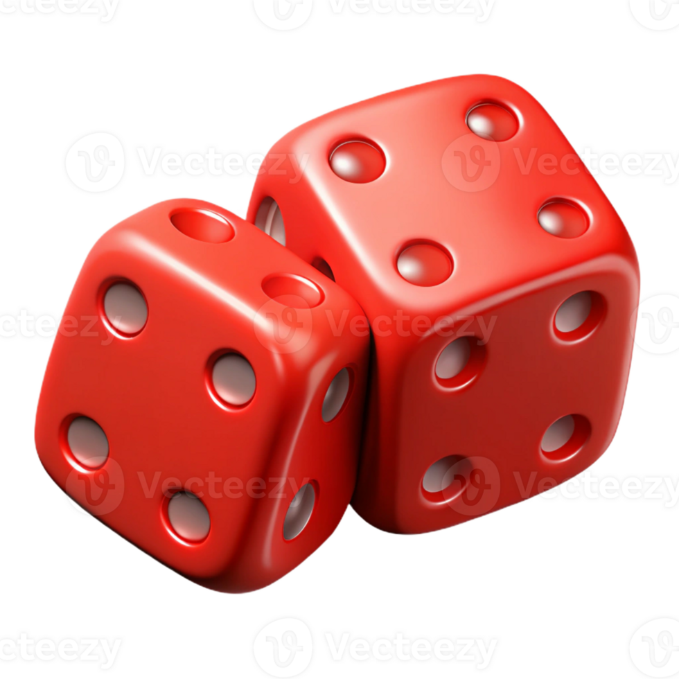 stunning minimalist A pair of red dice showing snake eyes authentic png