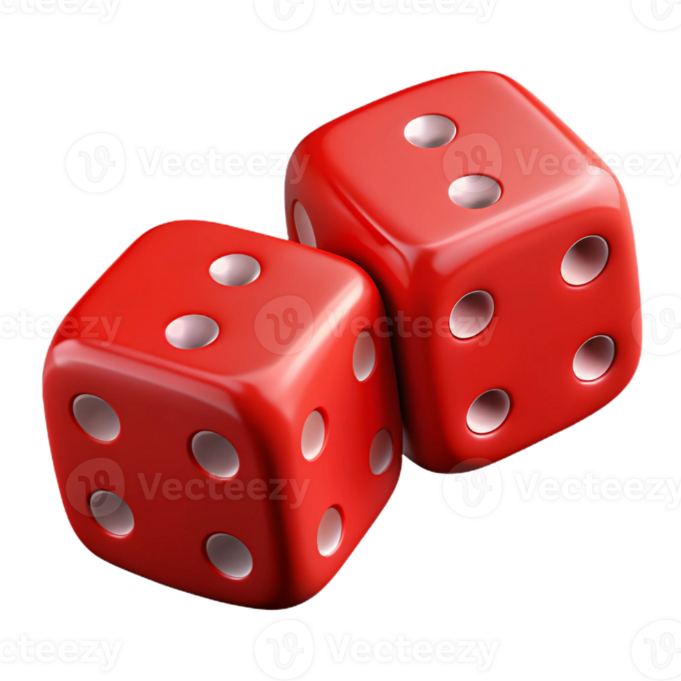 elegant abstract A pair of red dice showing snake eyes professional png