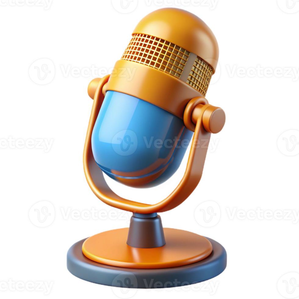 magnificent rustic A vintage microphone with a stand authentic png