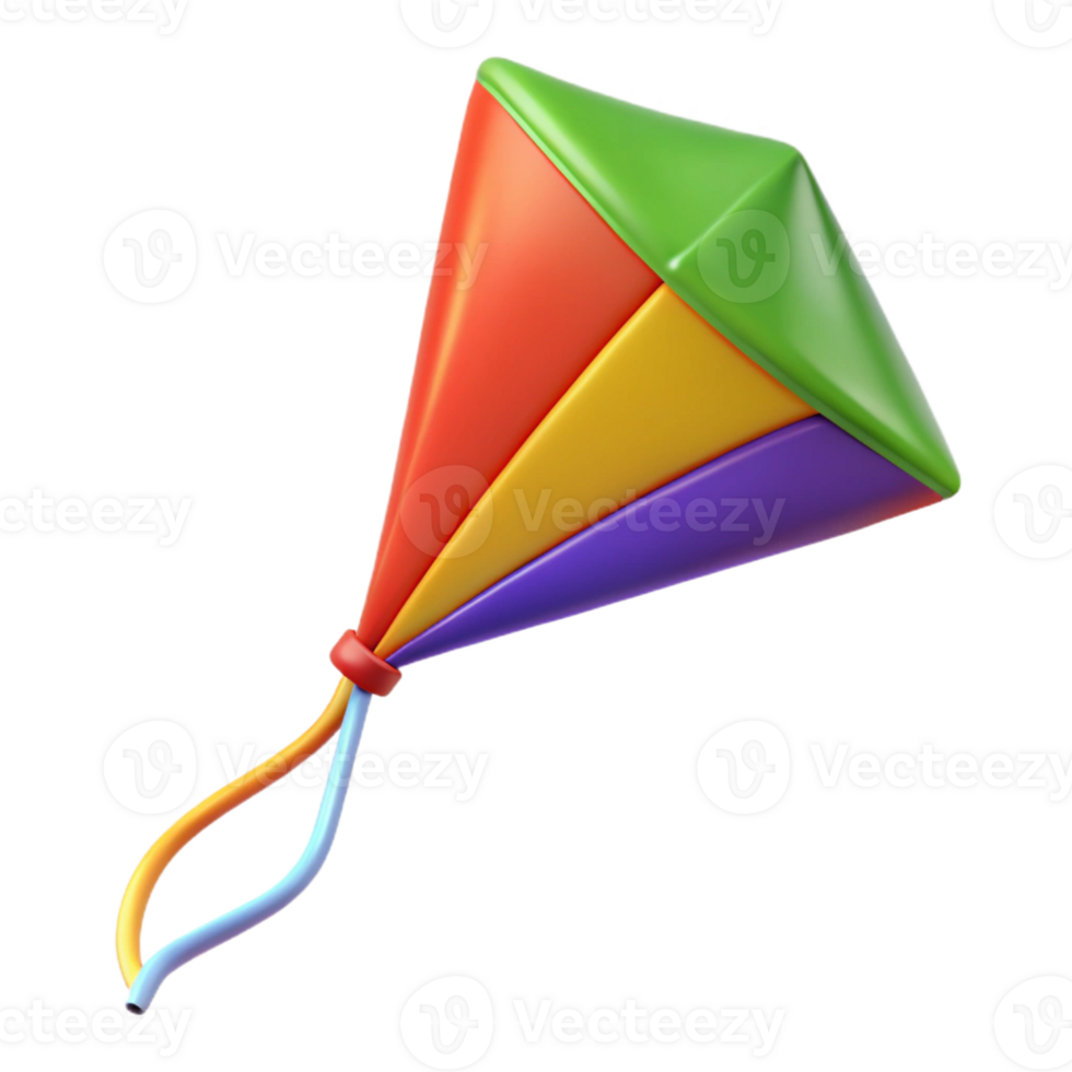 extraordinary vintage A single, colorful kite with a long tail high quality png