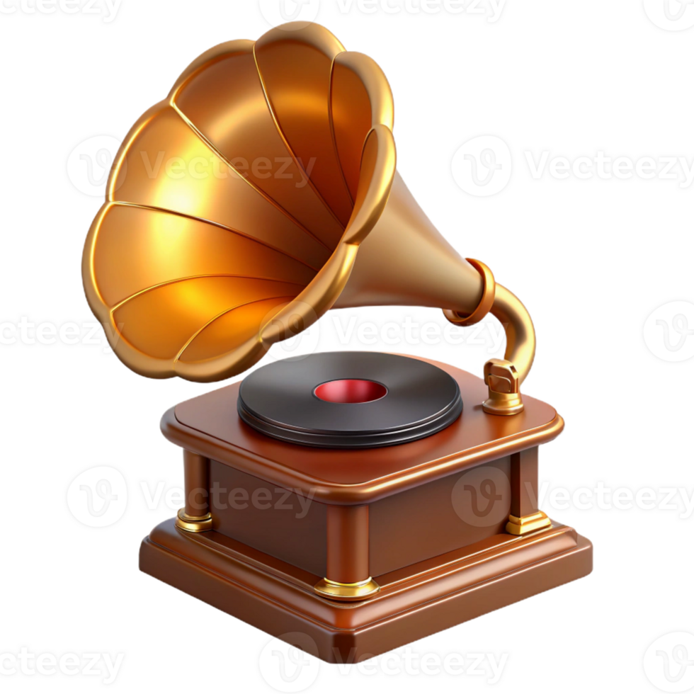 stunning modern A vintage gramophone with a horn authentic png