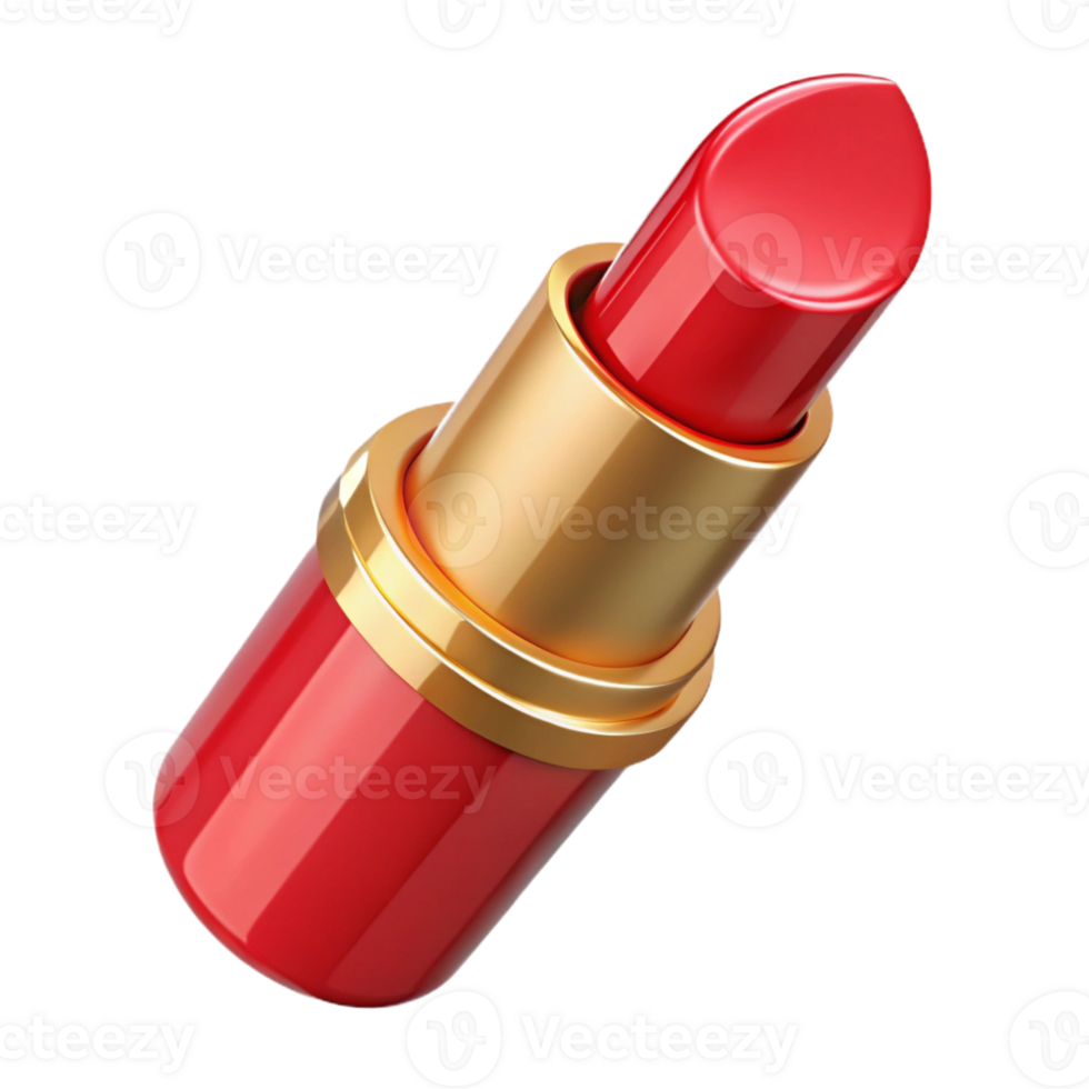 extraordinary rustic A single, red lipstick in a gold tube exclusive png