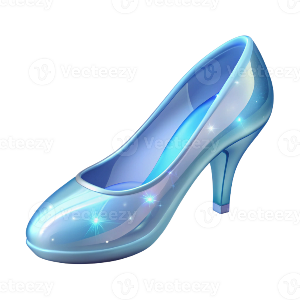 wonderful modern A delicate glass slipper, sparkling faintly high resolution png