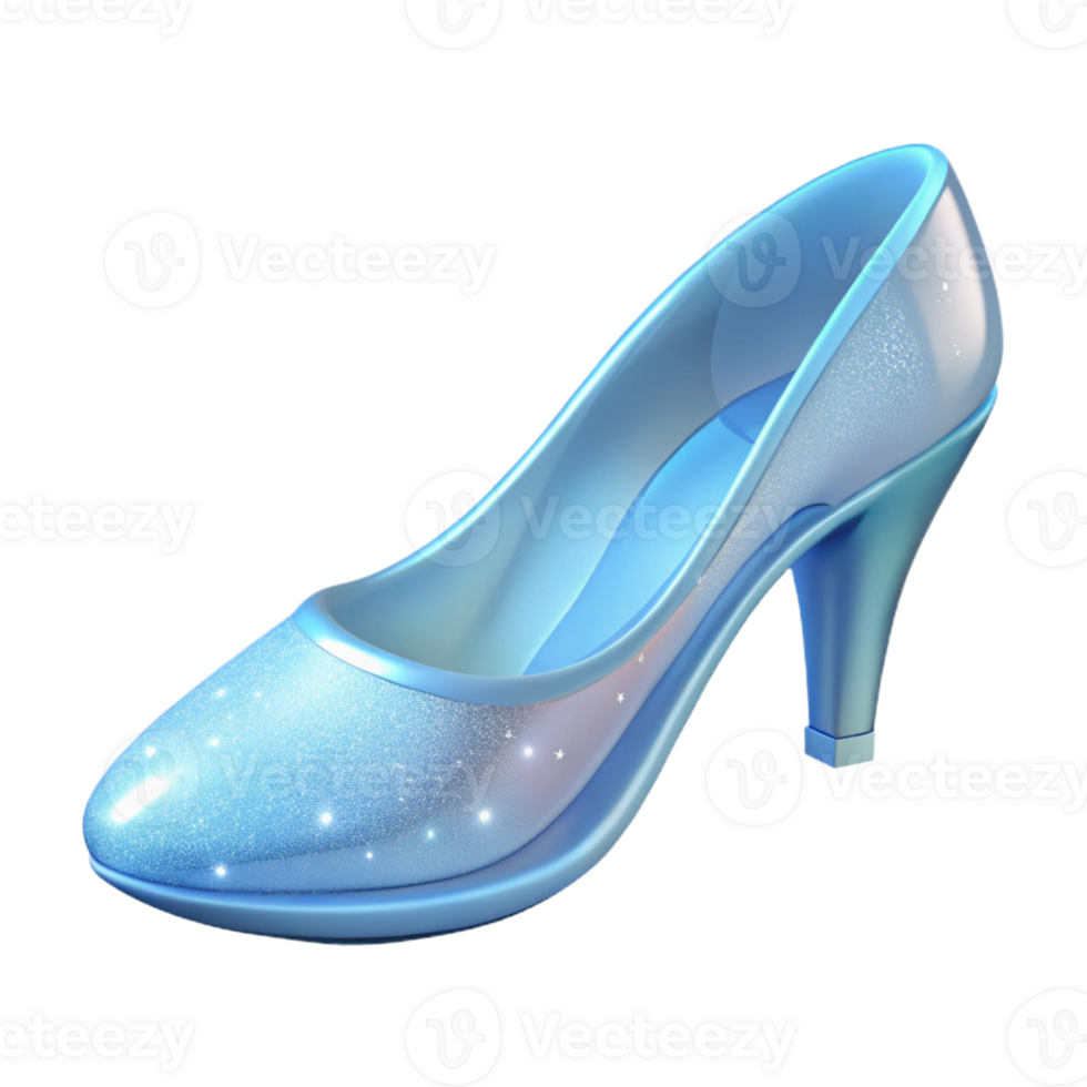 magnificent classic A delicate glass slipper, sparkling faintly 4K png