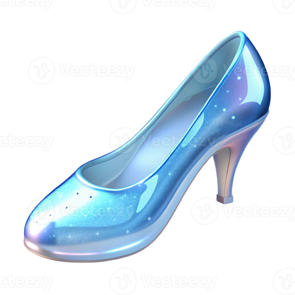 elegant artistic A delicate glass slipper, sparkling faintly high quality png
