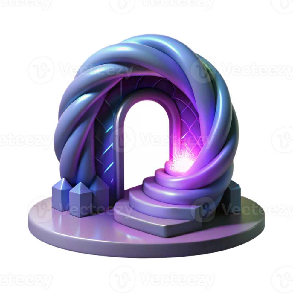 elegant minimalist A magical, swirling portal, leading to an unknown dimension 4K png