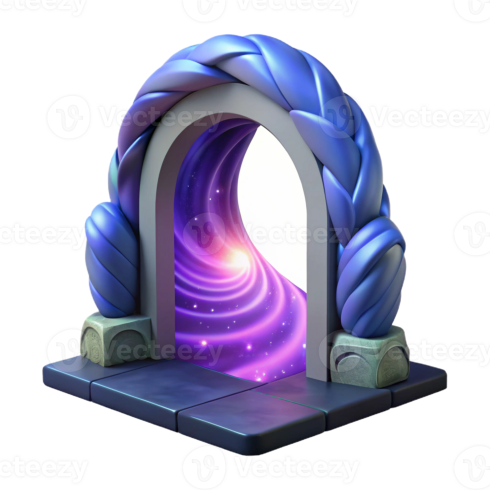 magnificent minimalist A magical, swirling portal, leading to an unknown dimension original png