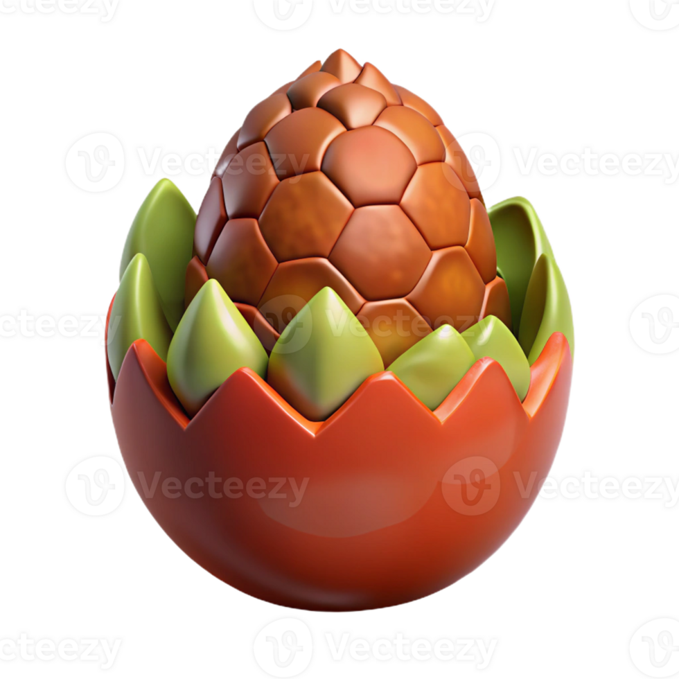 magnificent traditional A single, stylized, cartoon dragon egg, cracking open professional png