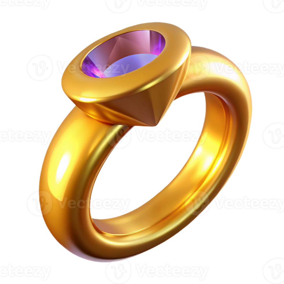 extraordinary minimalist A gleaming, golden ring with a large gemstone authentic png
