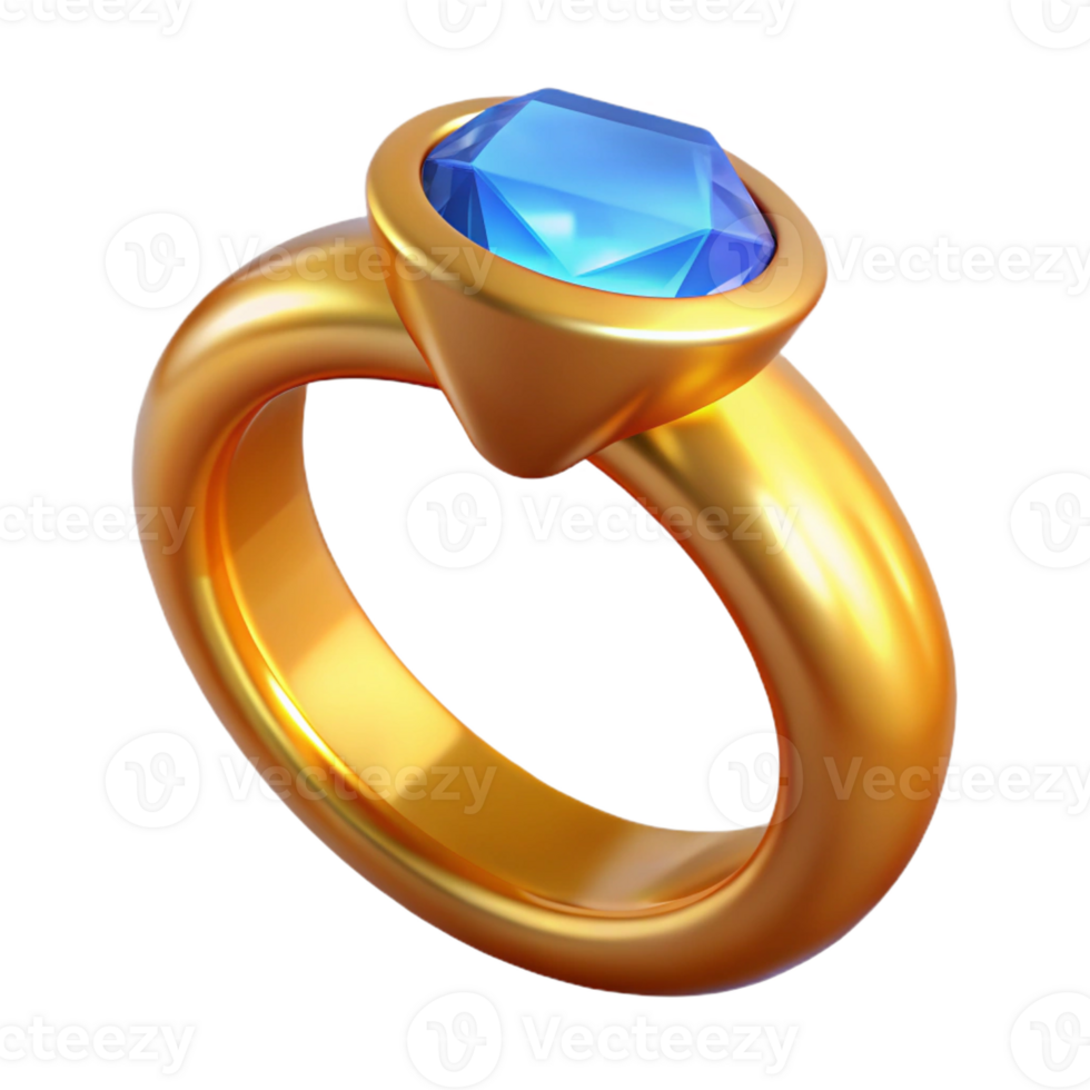 impressive abstract A gleaming, golden ring with a large gemstone original png
