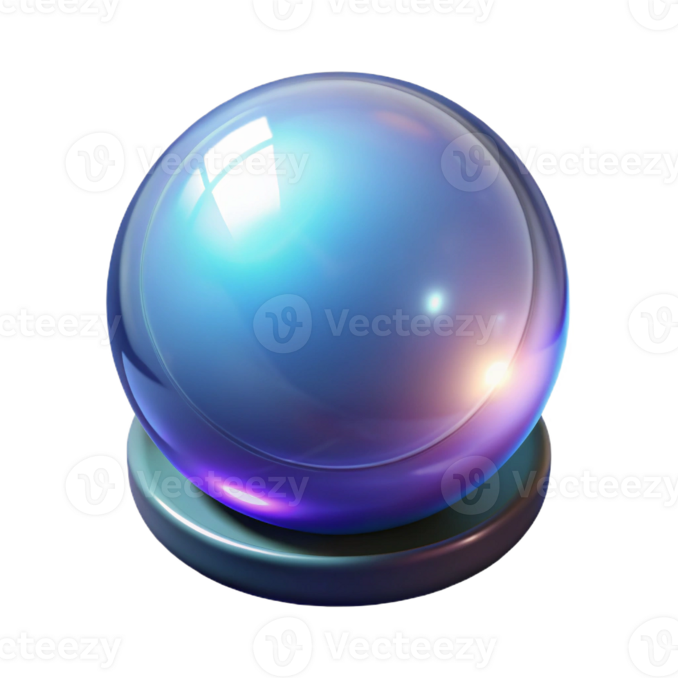 impressive modern A single, glowing, levitating magical orb high quality png