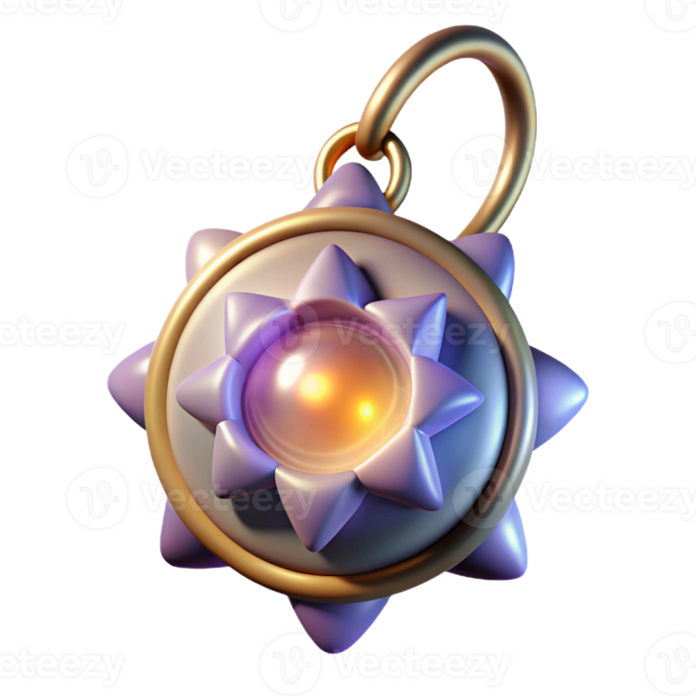 magnificent minimalist A mystical amulet radiating a soft, ethereal glow exclusive png