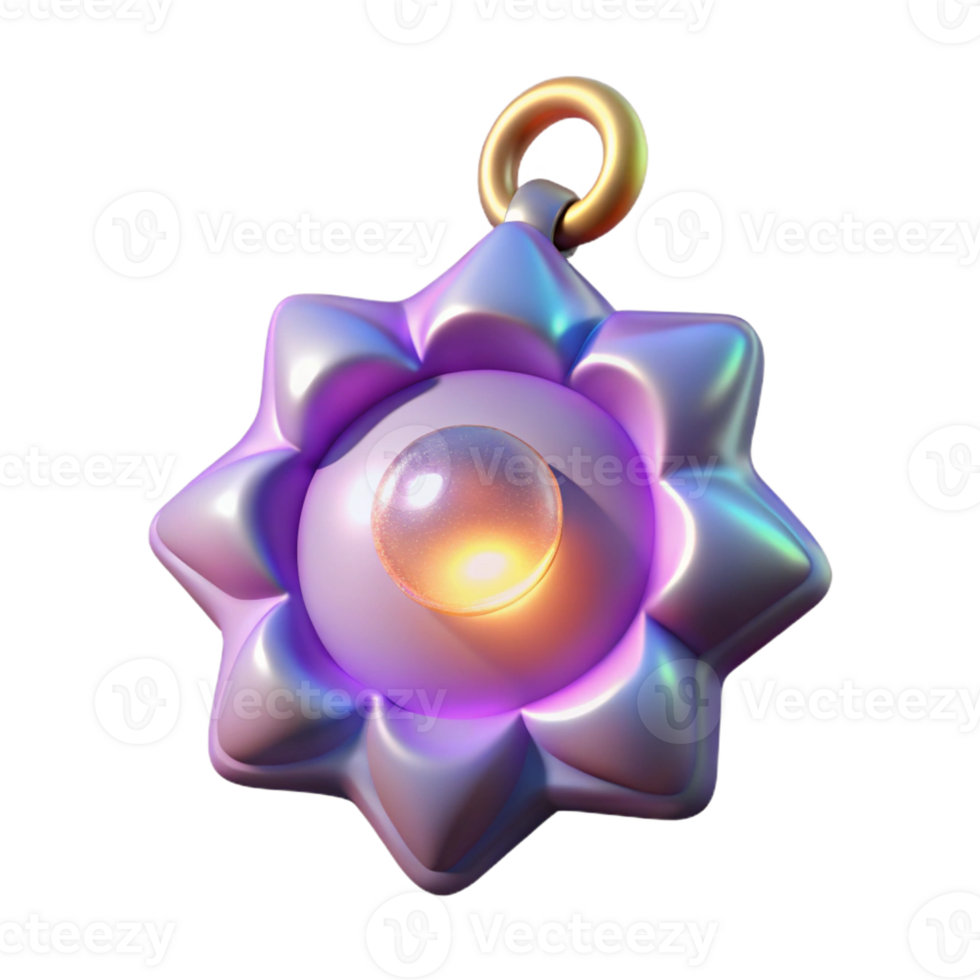 elegant contemporary A mystical amulet radiating a soft, ethereal glow premium png