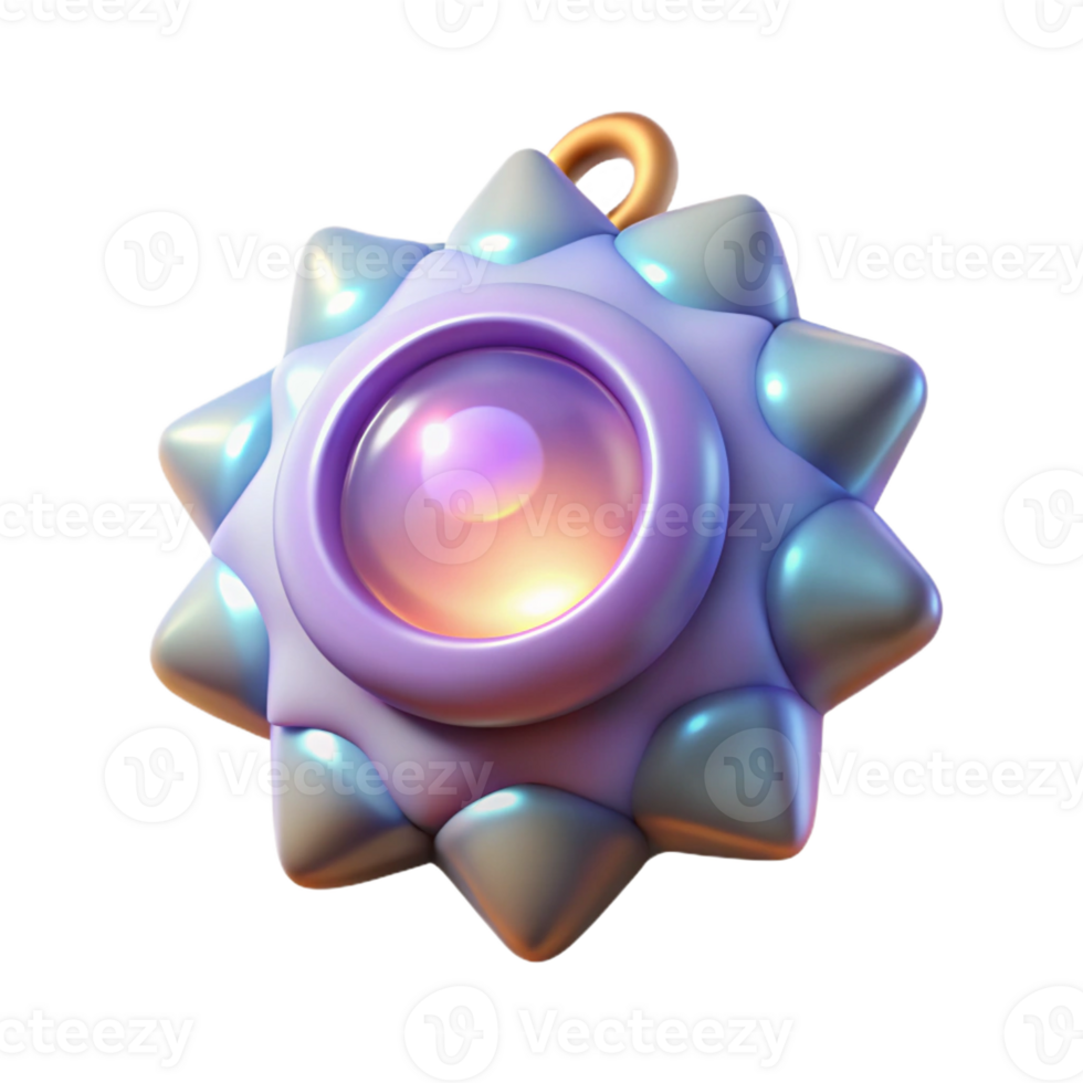 vibrant rustic A mystical amulet radiating a soft, ethereal glow original png