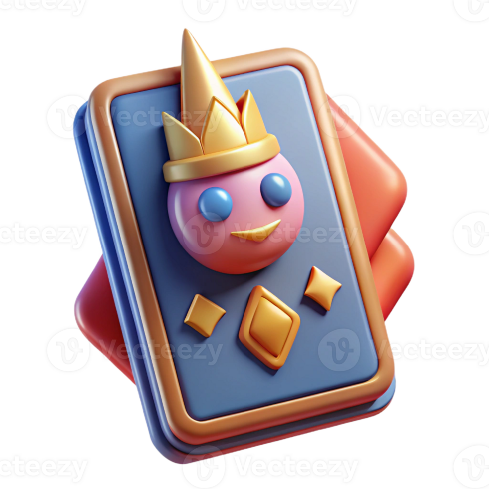 stunning artistic A single, stylized playing card depicting a fantasy creature 4K png