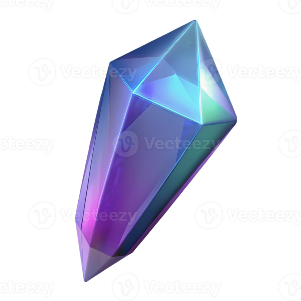 impressive modern A single, floating, glowing crystal shard with sharp edges original png