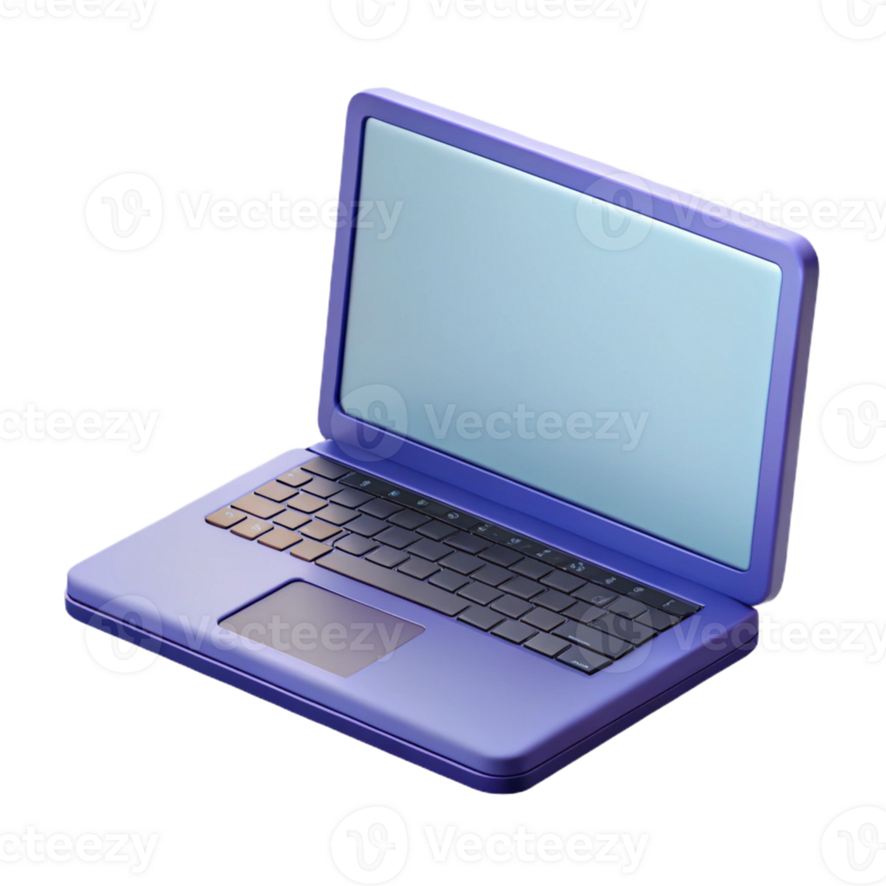 wonderful abstract Laptop computer with blank screen detailed png