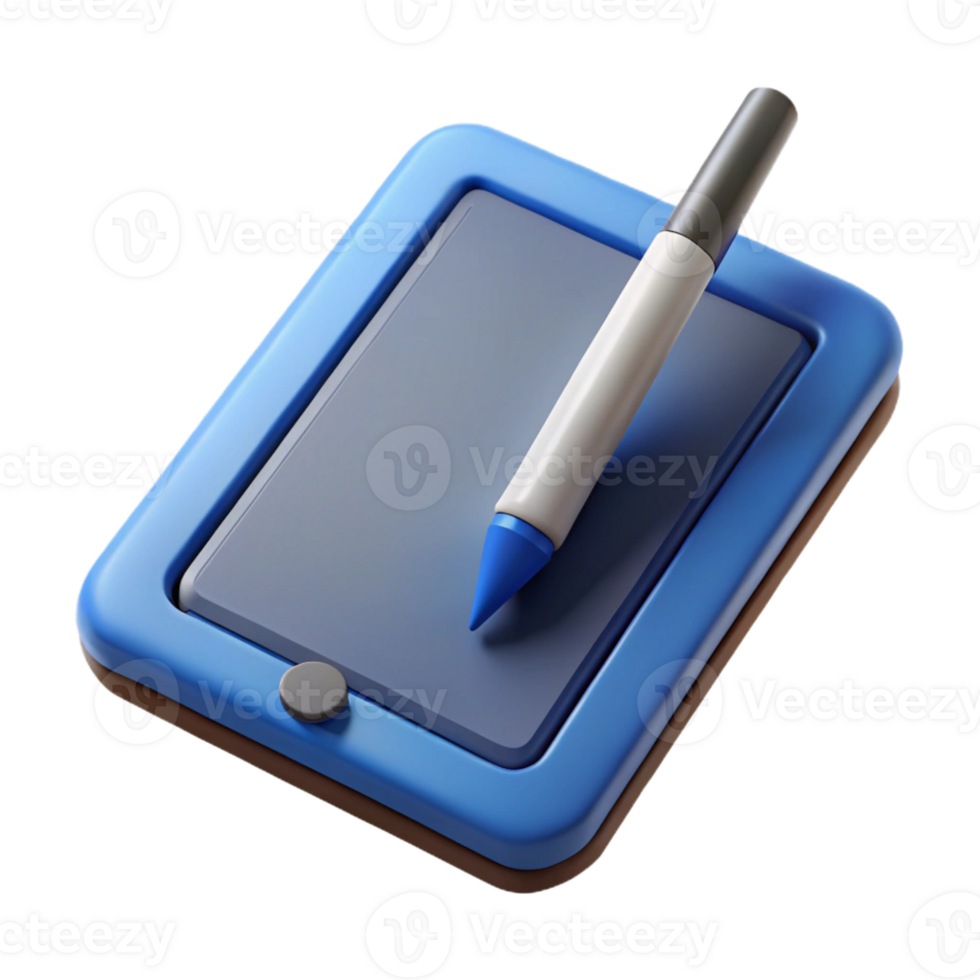 elegant modern Tablet computer with stylus pen high resolution png