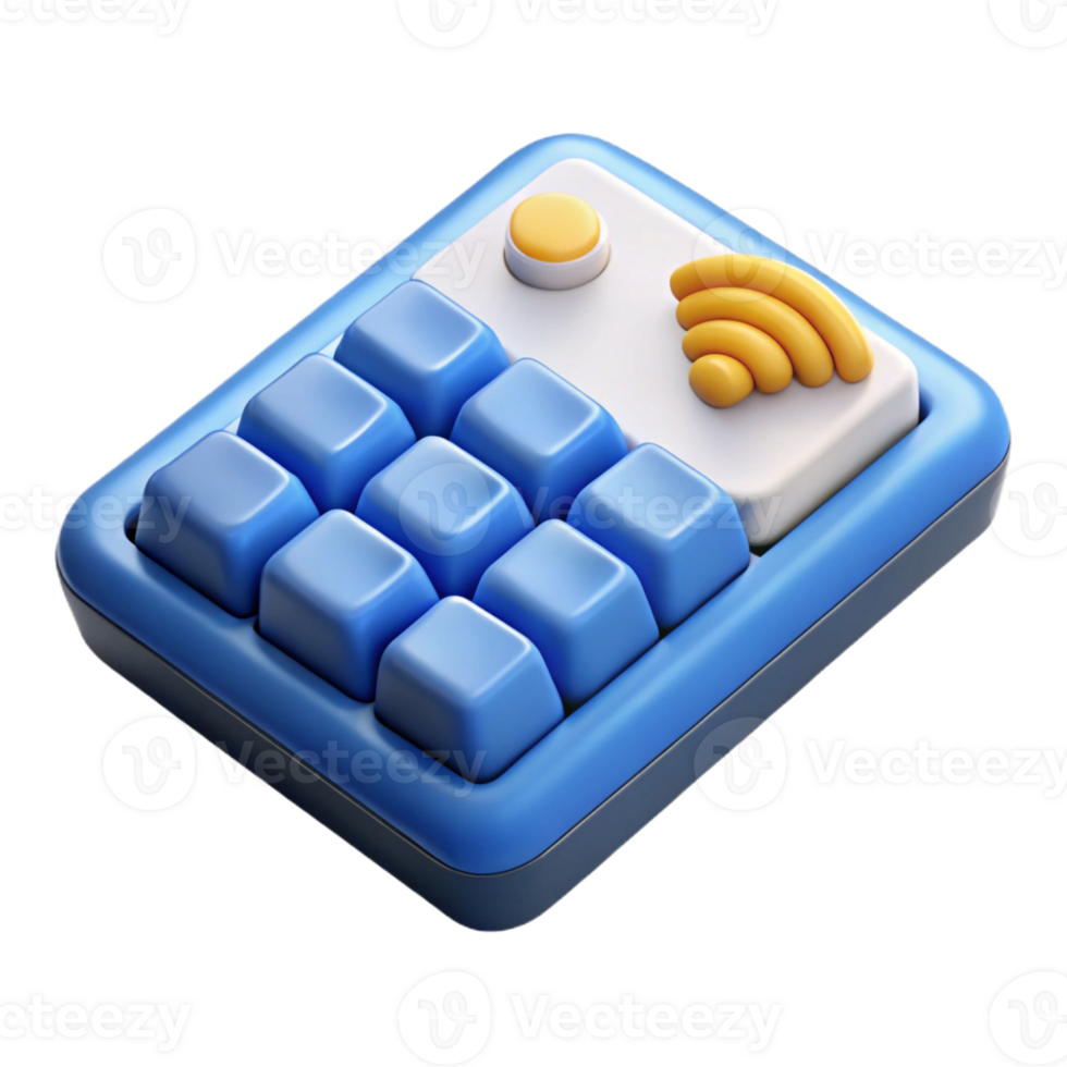 vibrante abstrato sem fio teclado com numérico teclado autêntico png