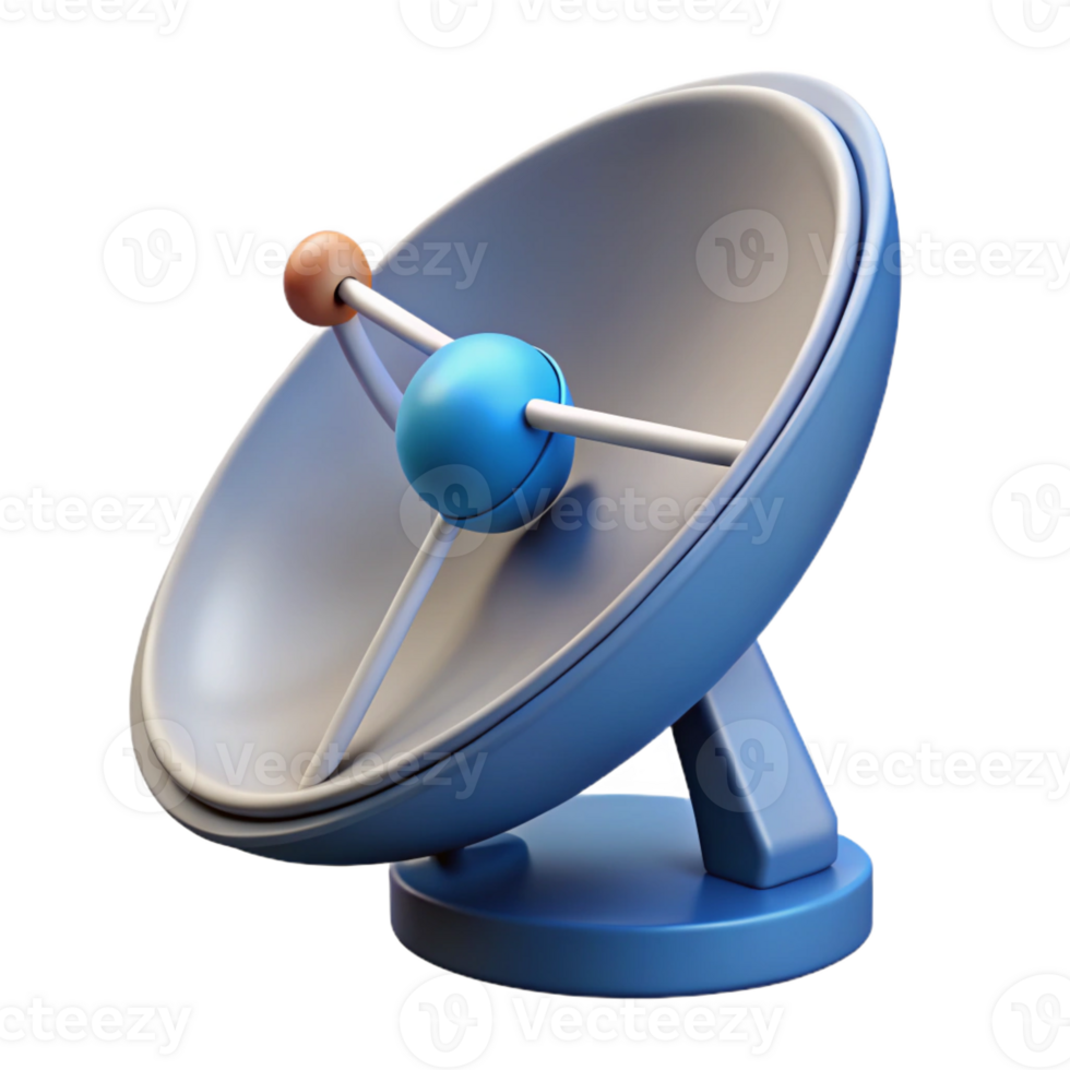 elegant minimalist Satellite dish detailed png