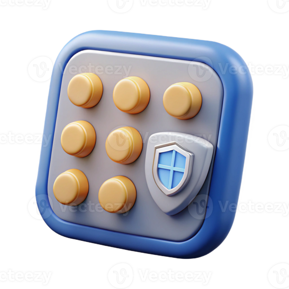 elegant classic Security system keypad premium png
