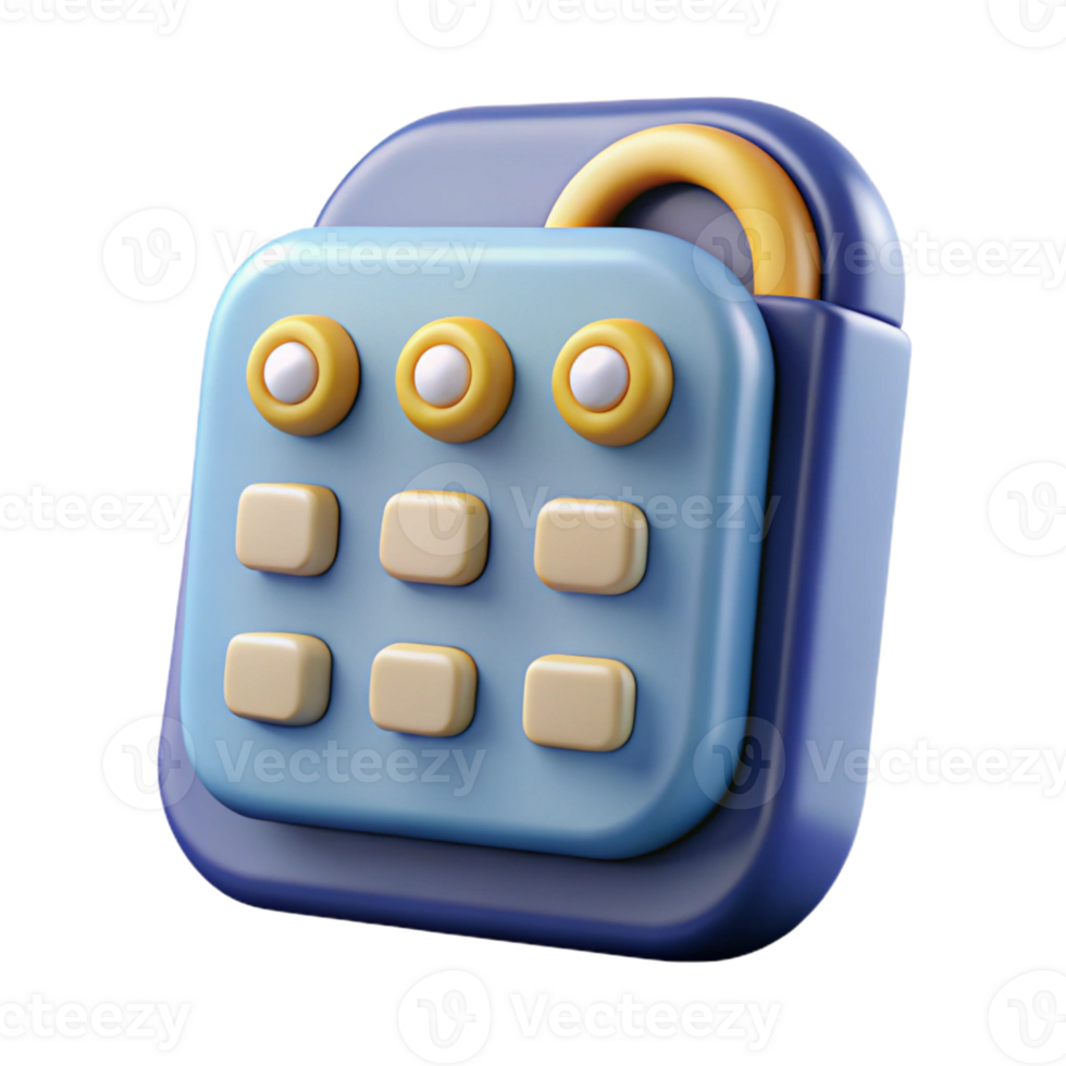 elegant creative Security system keypad detailed png