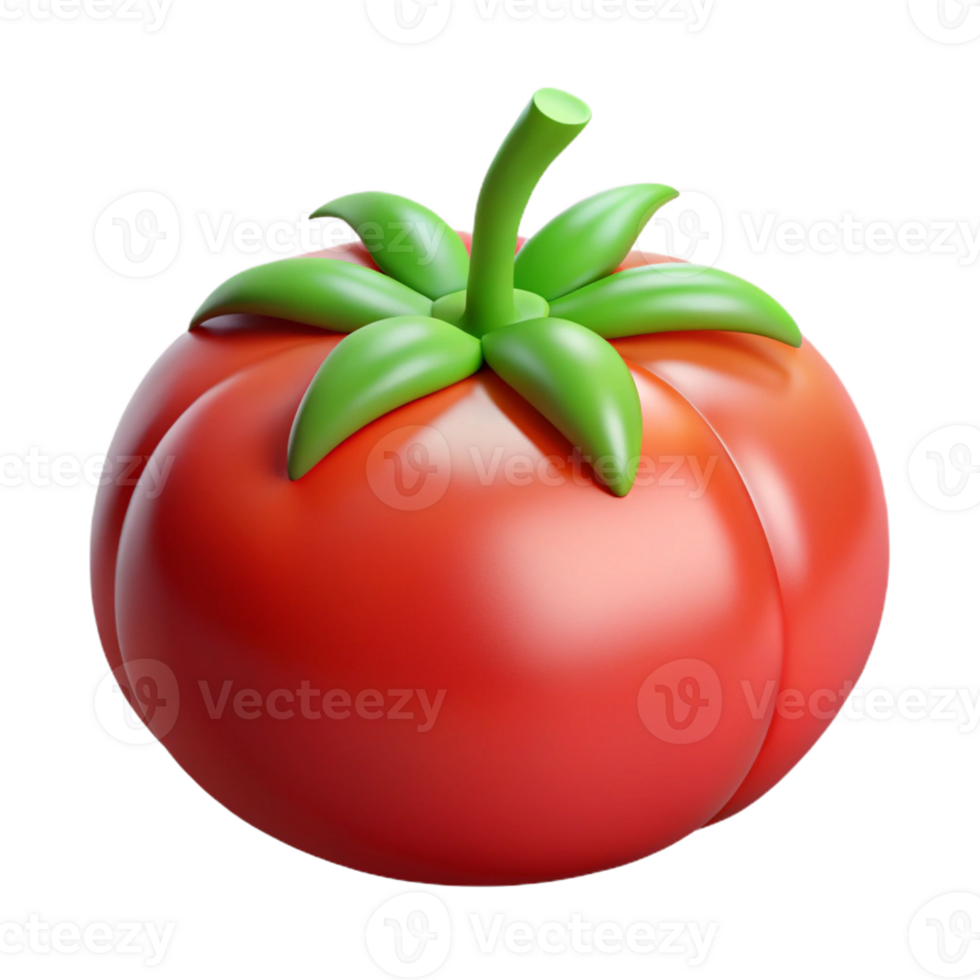 elegant modern Perfect red tomato on the vine detailed png