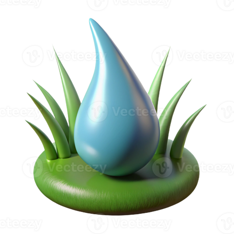 dramatic rustic Dewdrop on a blade of grass genuine png