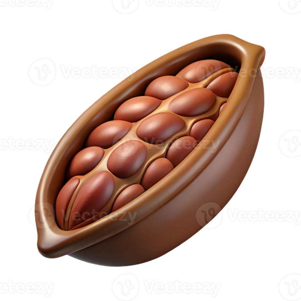 wonderful contemporary Cocoa bean pod, opened professional png