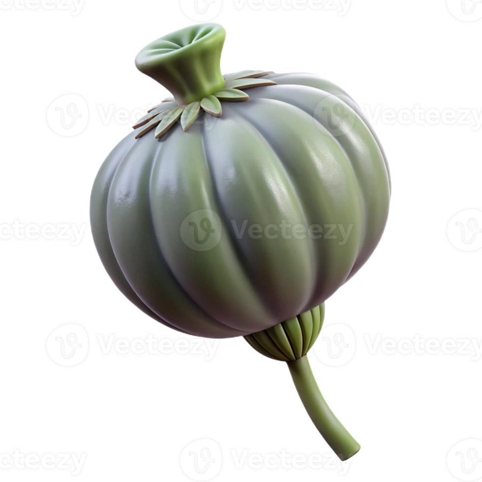 extraordinary minimalist Poppy seed pod high quality png