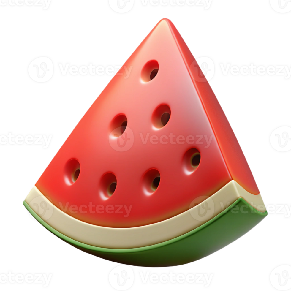 dramatic abstract Watermelon slice, seedless premium png