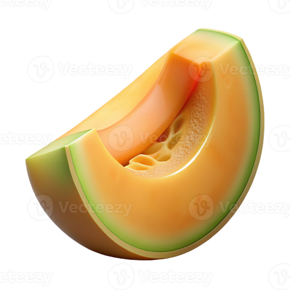 impressive artistic Cantaloupe slice authentic png