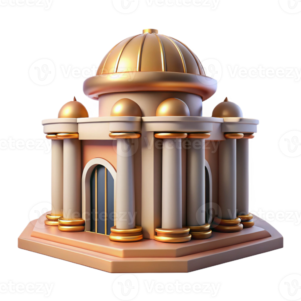 stunning rustic Art Deco building ornament 4K png