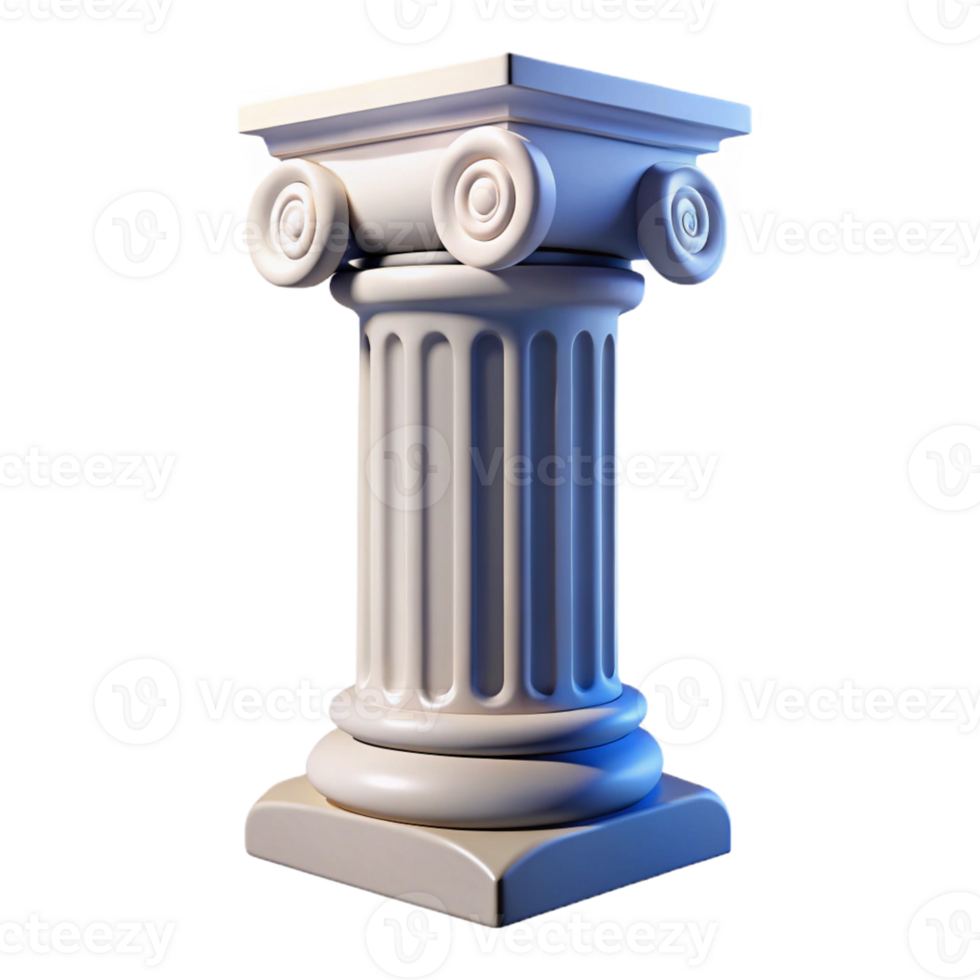 vibrant rustic Classical column capital high resolution png