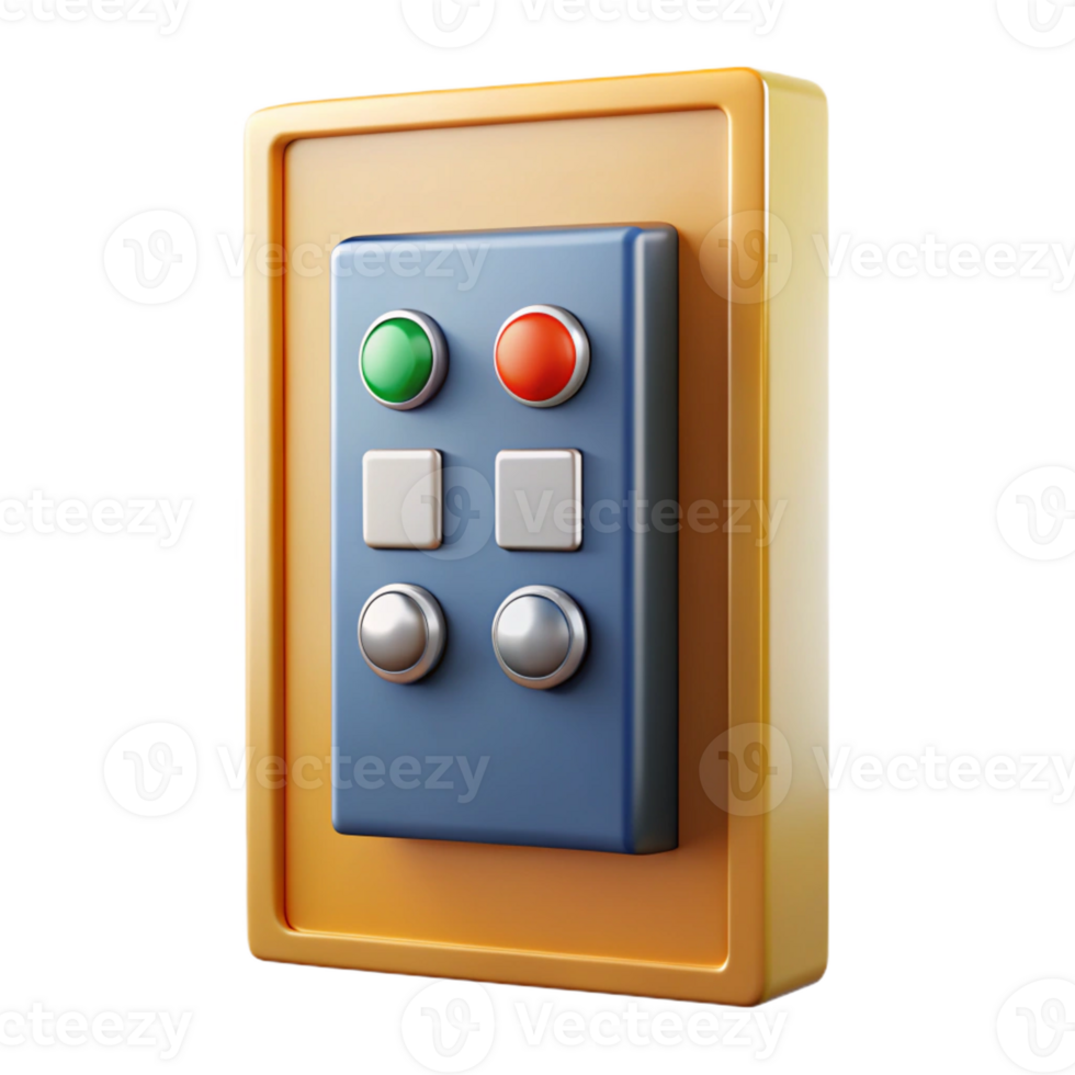 vibrant rustic Elevator button panel professional png