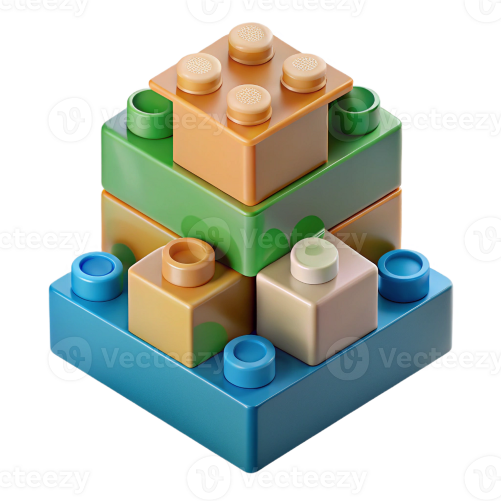 dramatic creative Recycled plastic building block high quality png