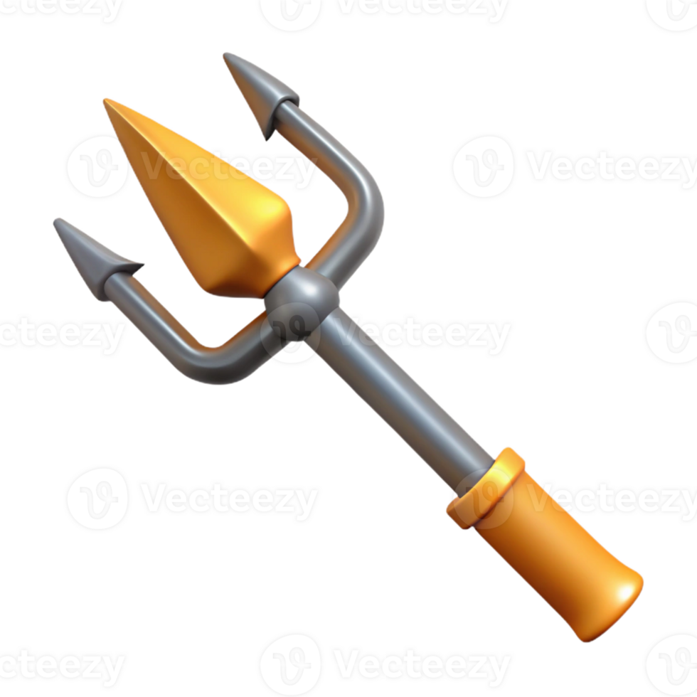 magnificent artistic A trident, three-pronged spear original png