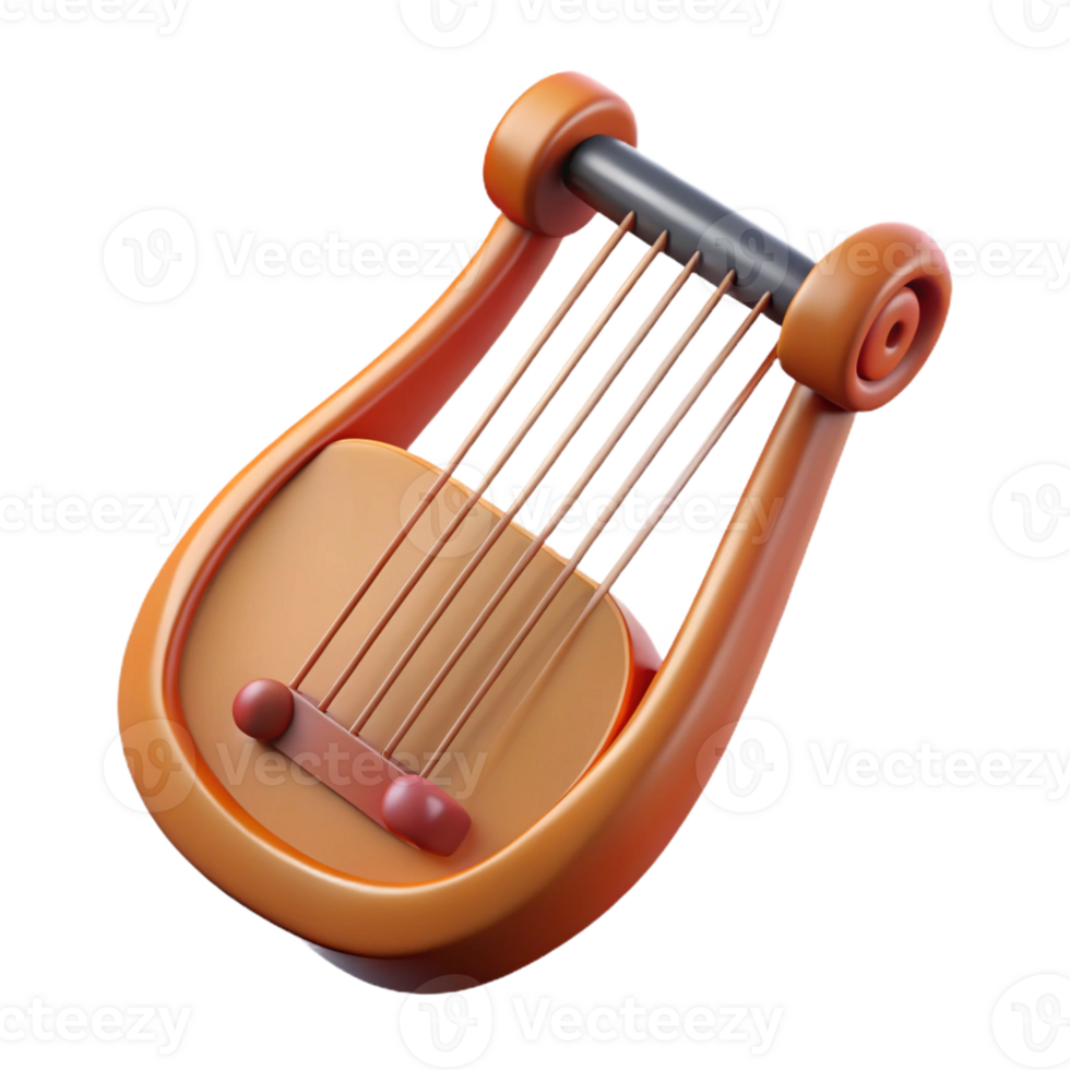 impressive minimalist A lyre, stringed instrument original png