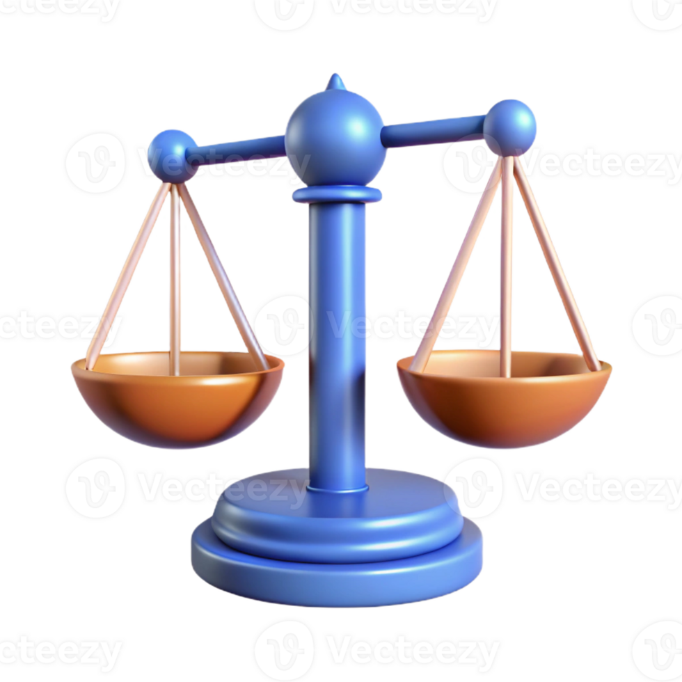 vibrant minimalist A set of scales, symbol of justice professional png