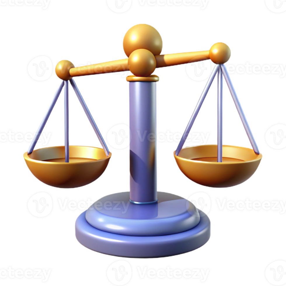elegant rustic A set of scales, symbol of justice professional png
