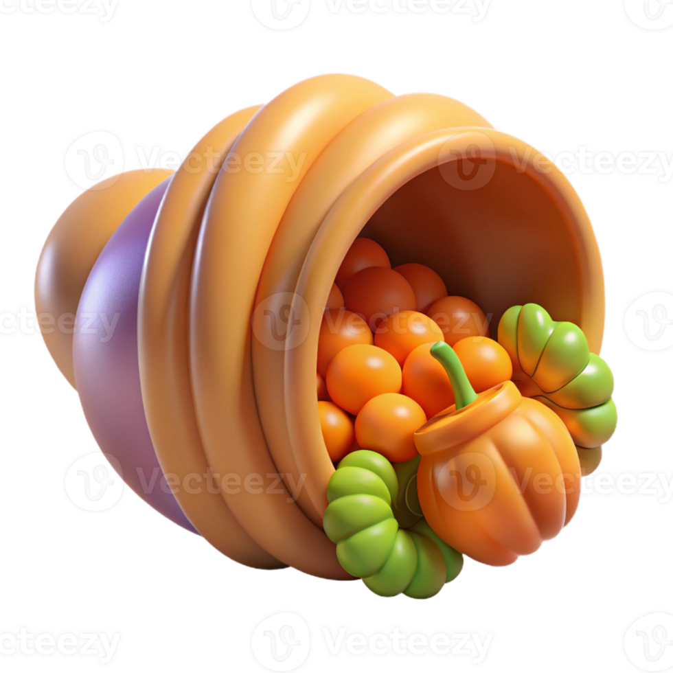 impressive modern A cornucopia, horn of plenty high resolution png