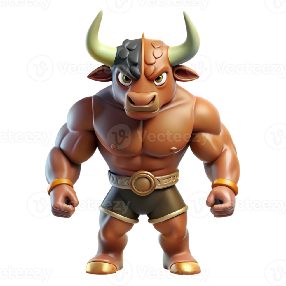 serene traditional Minotaur, half-bull, half-man premium png