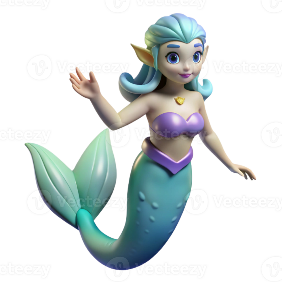 dramatic creative Siren, mythical creature with enchanting voice high quality png