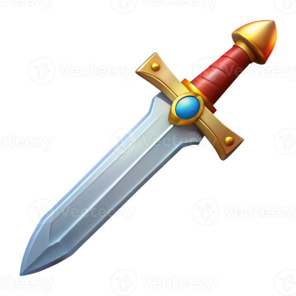 elegant minimalist Excalibur, King Arthur's sword high resolution png