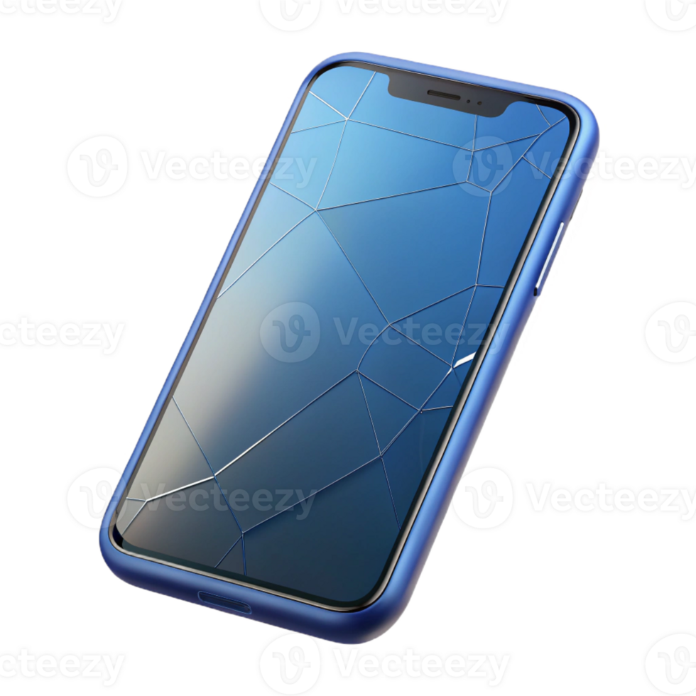 extraordinary abstract A modern smartphone with a cracked screen original png
